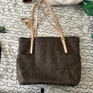 Michael Kors Brown and Tan Signature Tote
